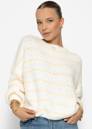 Striped sweater - offwhite