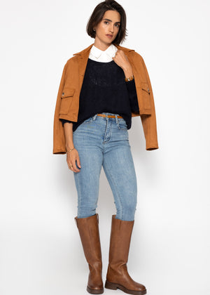 V-neck sweater - dark blue