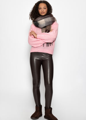 Pullover mit V-Ausschnitt - rosa