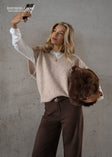 Pullunder mit V-Ausschnitt - beige