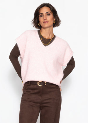 Pullunder mit V-Ausschnitt - rosa - SASSYCLASSY