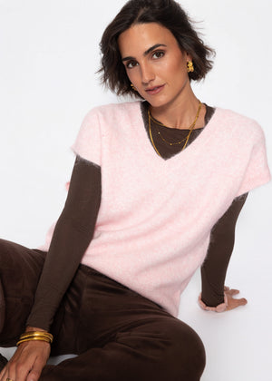 Pullunder mit V-Ausschnitt - rosa - SASSYCLASSY