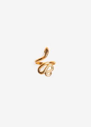 Snake-shaped ring - gold
