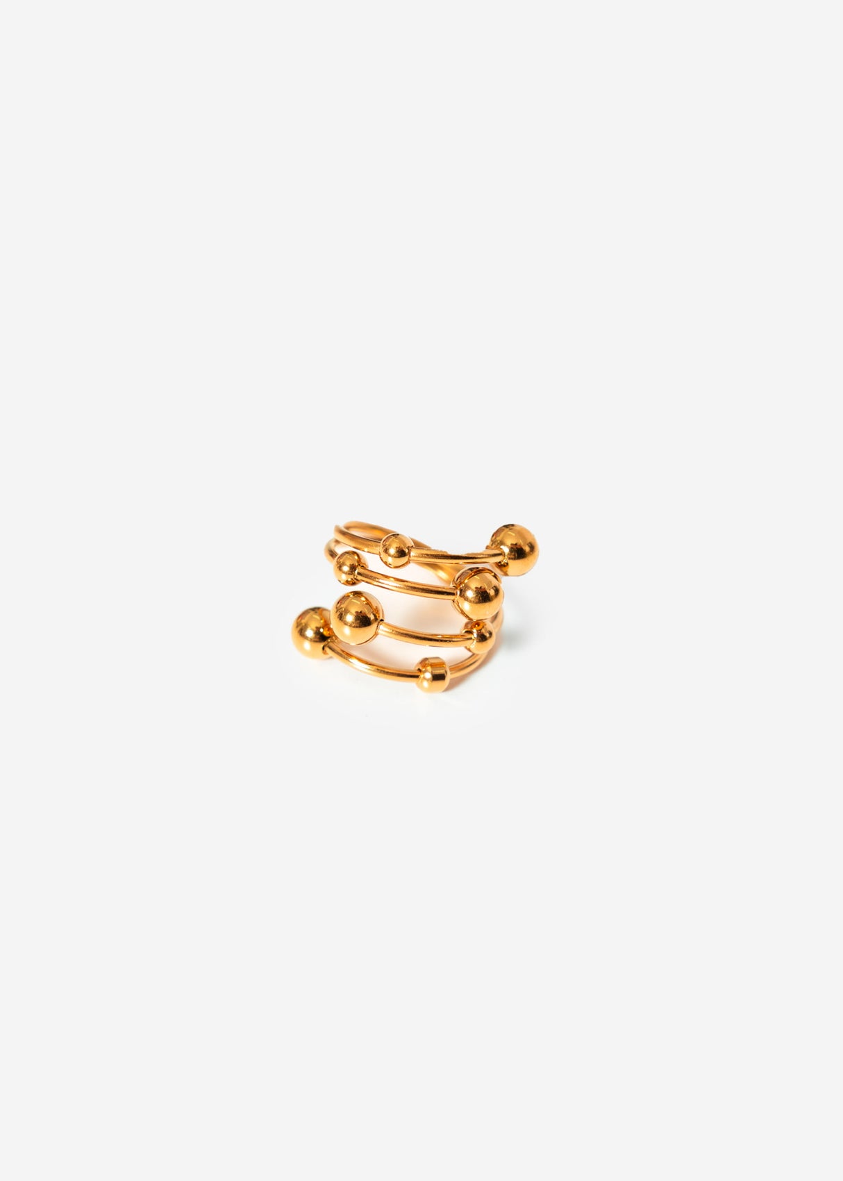 Ring mit Kugeln - gold