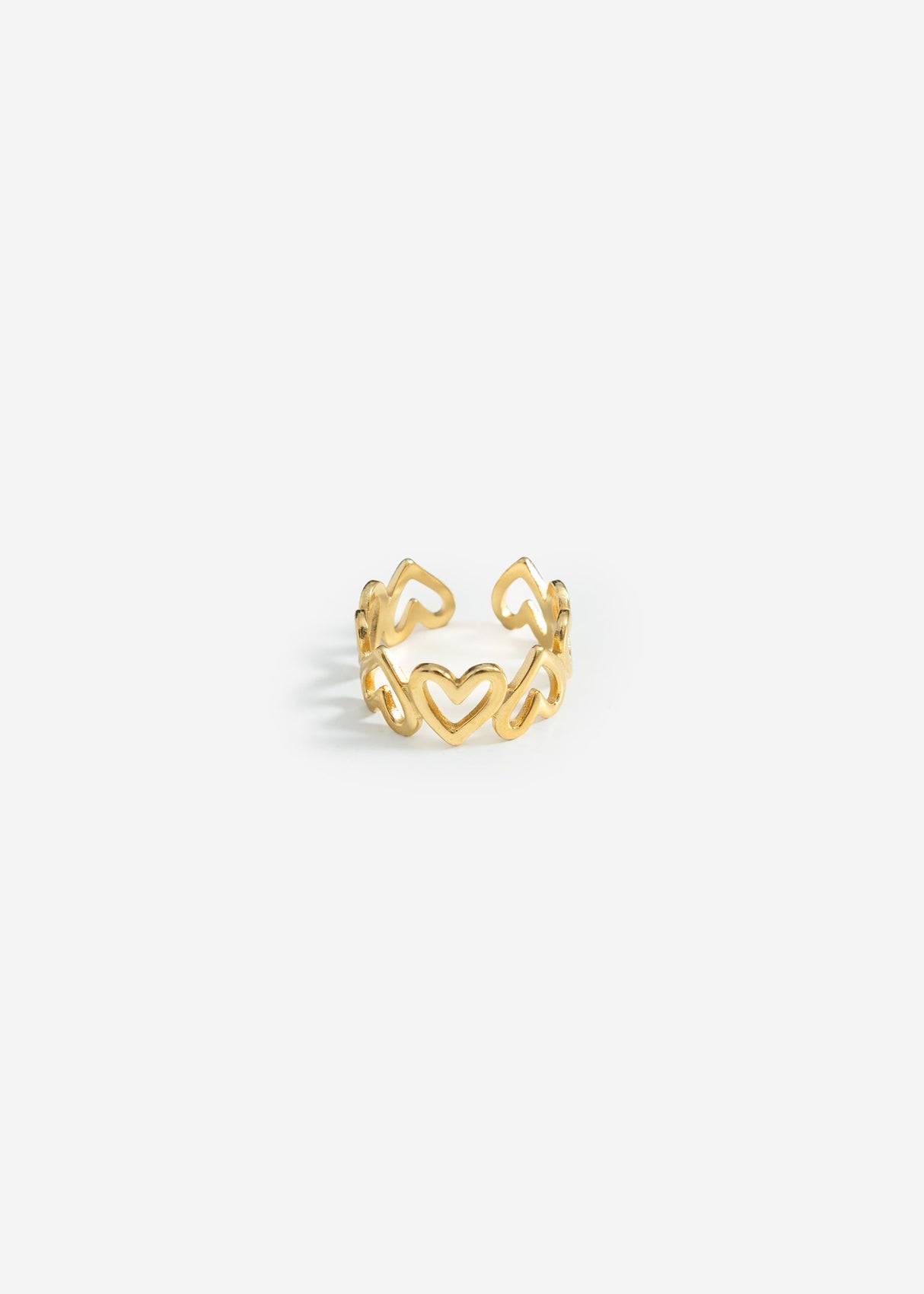 Ring mit vielen Herzen - gold