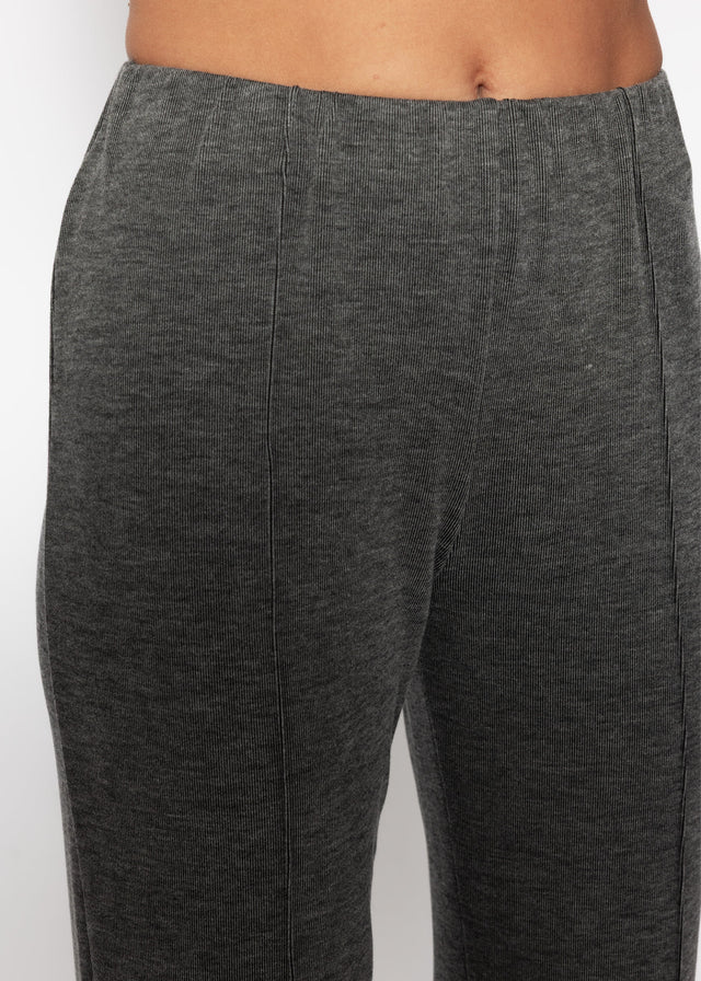 Ripphose mit Biesennaht - grau