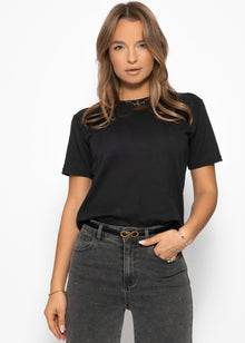 Rundhals T-Shirt - schwarz