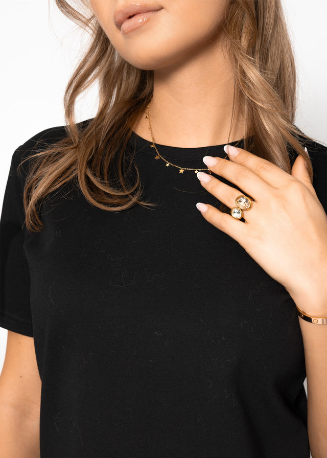 Crew neck T-shirt - black