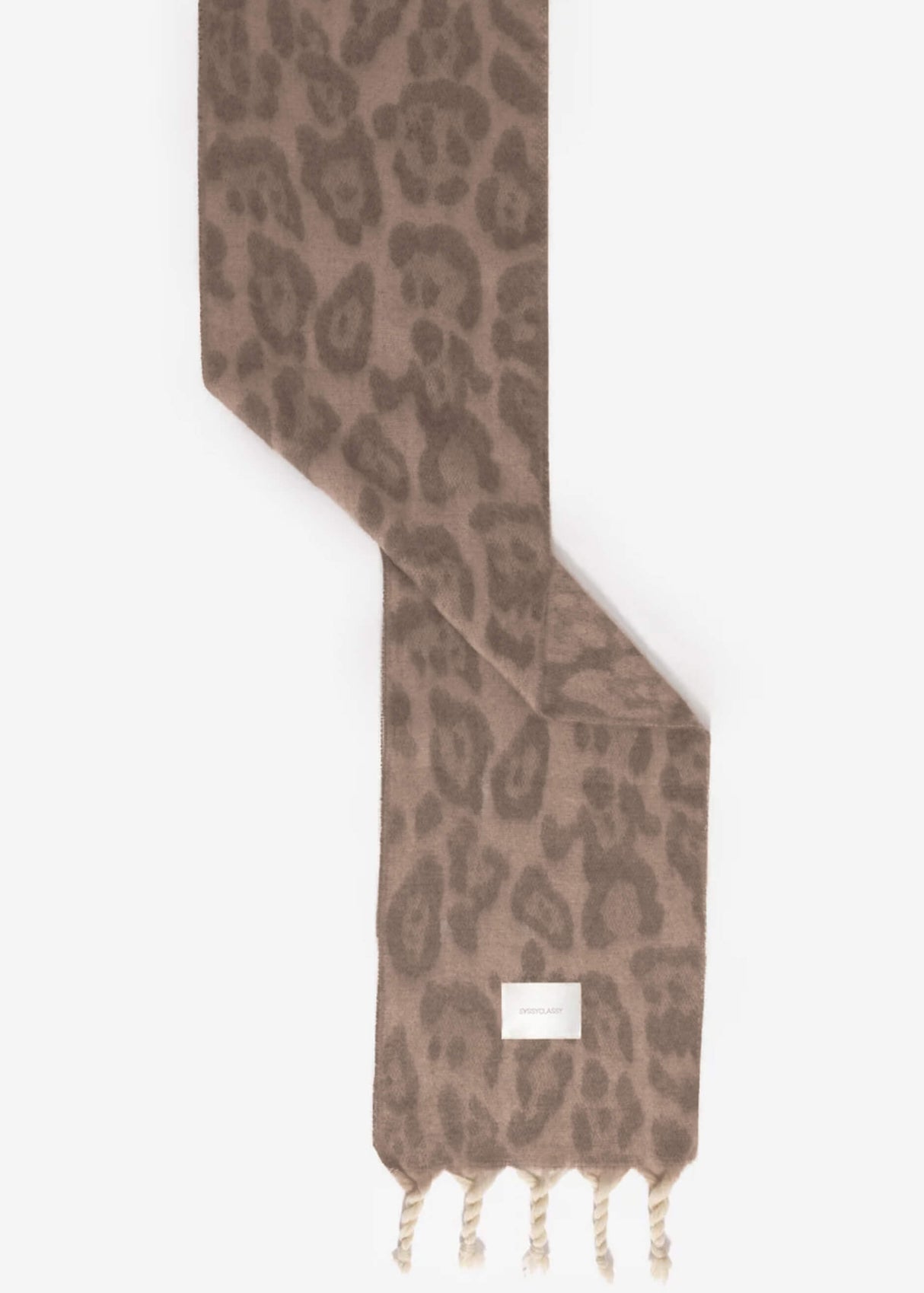 Schal mit Leo-Print - grau