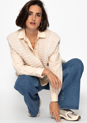 Flared blouse - butter yellow