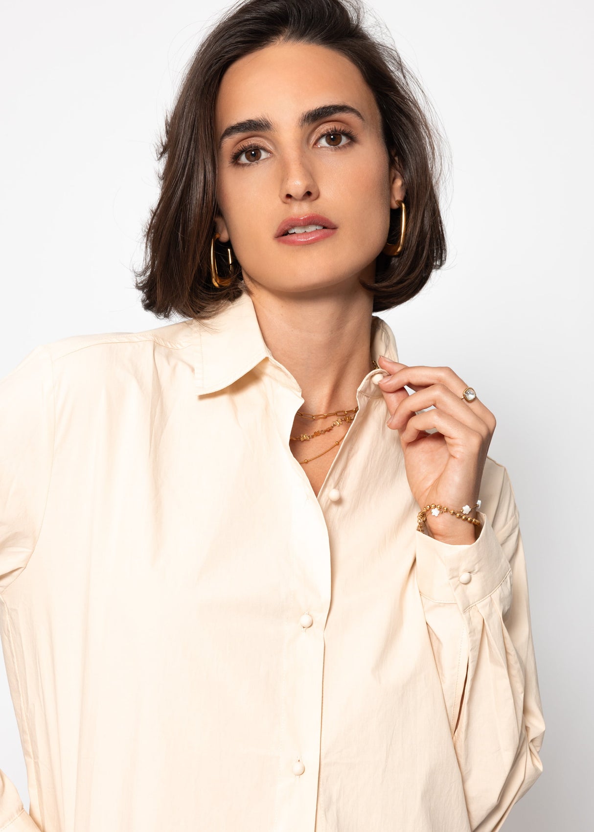 Flared blouse - butter yellow