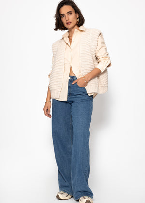 Flared blouse - butter yellow