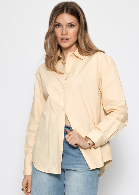 Flared blouse - butter yellow by SASSYCLASSY