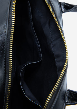 Shoulder bag made of faux leather - black