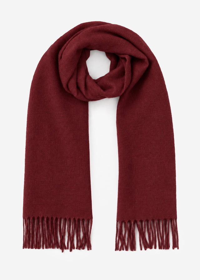 Soft scarf with cashmere - burgundy