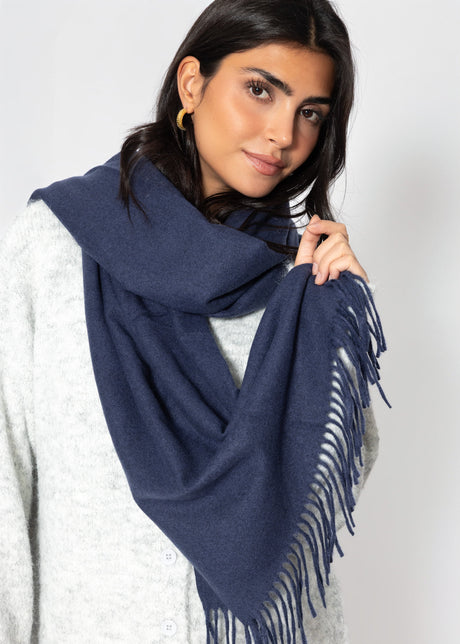Softer Schal mit Kaschmir - dunkelblau