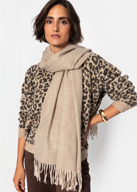 Softer Schal mit Kaschmir - hellbeige
