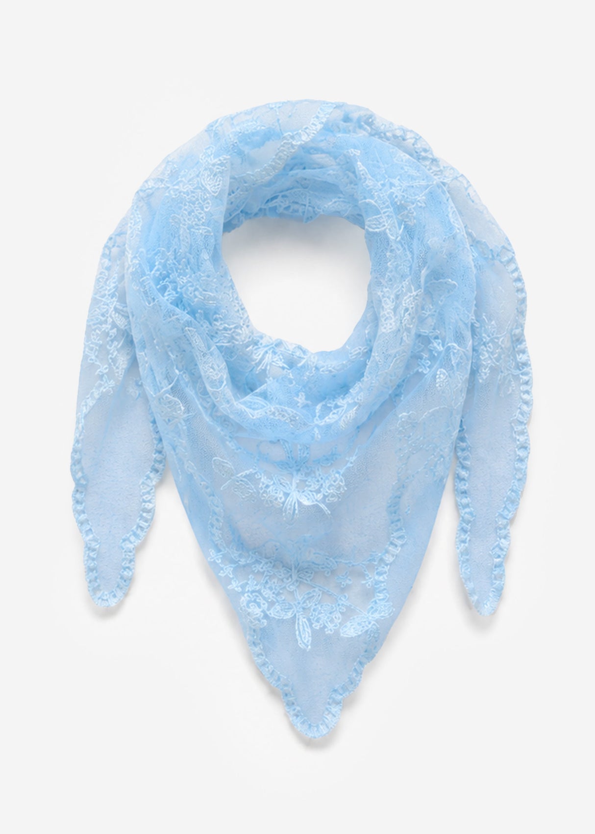 Spitzen-Tuch - blau