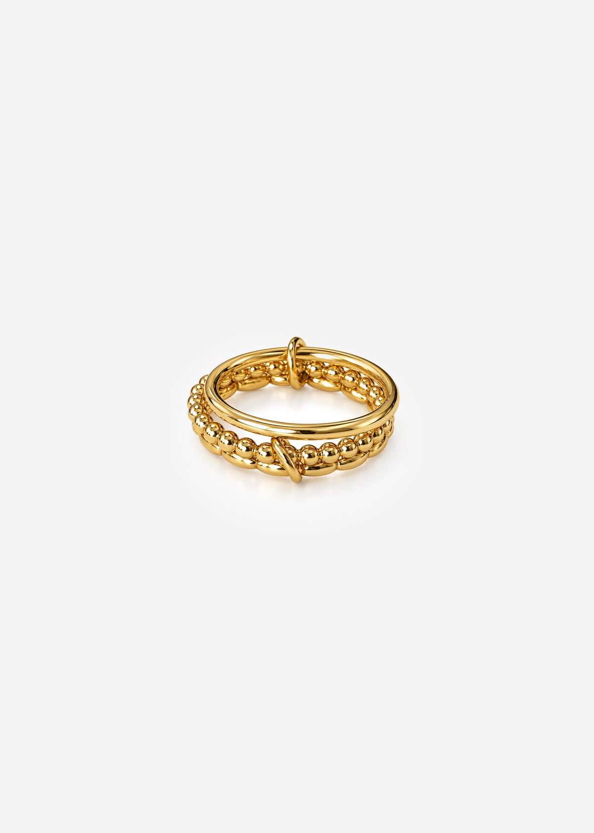 Stacking Ring mit Kugeln - gold