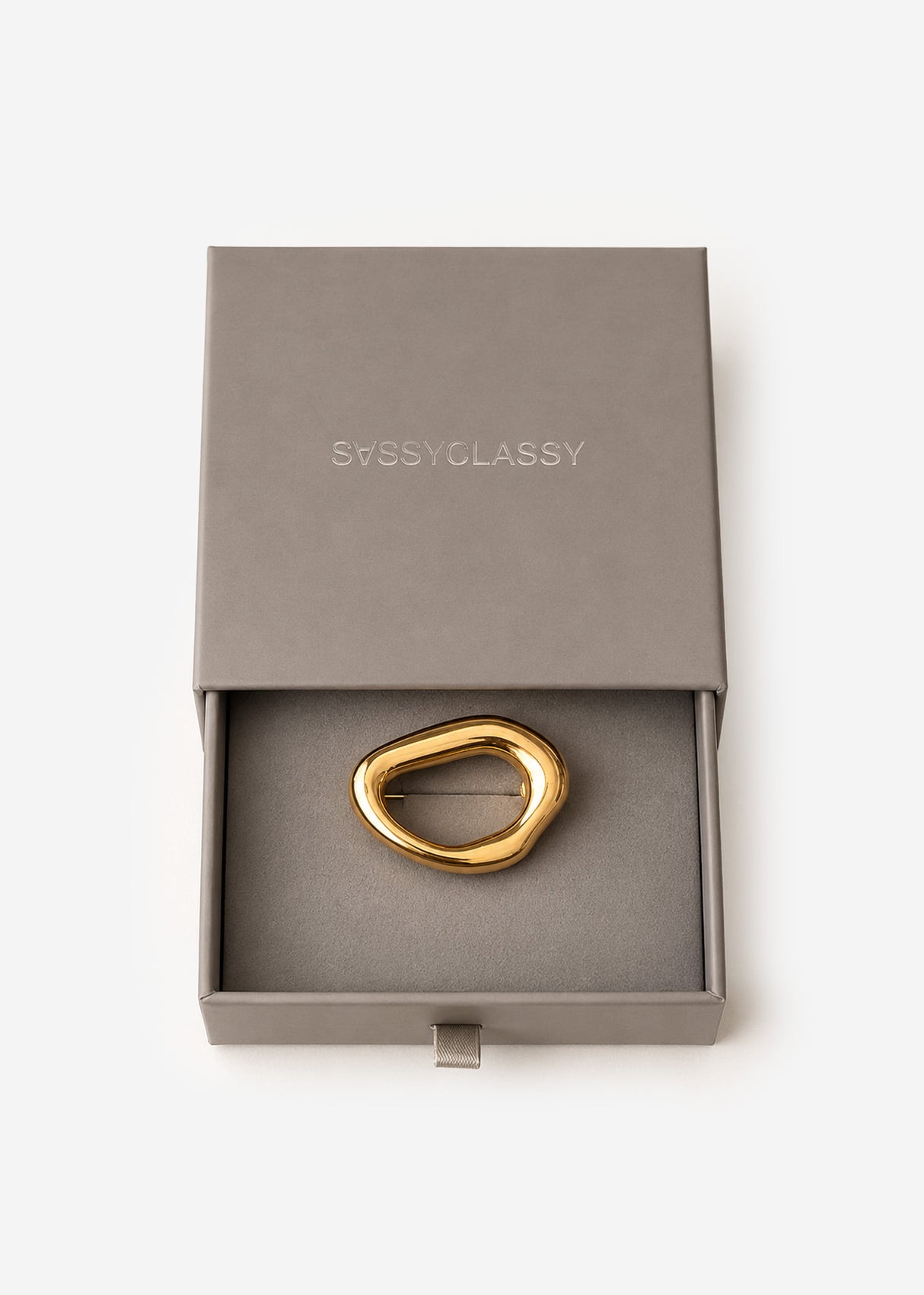 Statement Brosche in minimalistischem Design - gold
