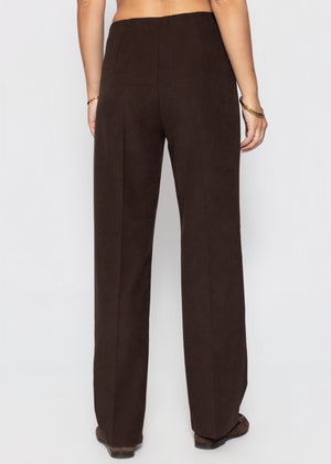 Straight-Leg-Hose mit Bügelfalte - braun