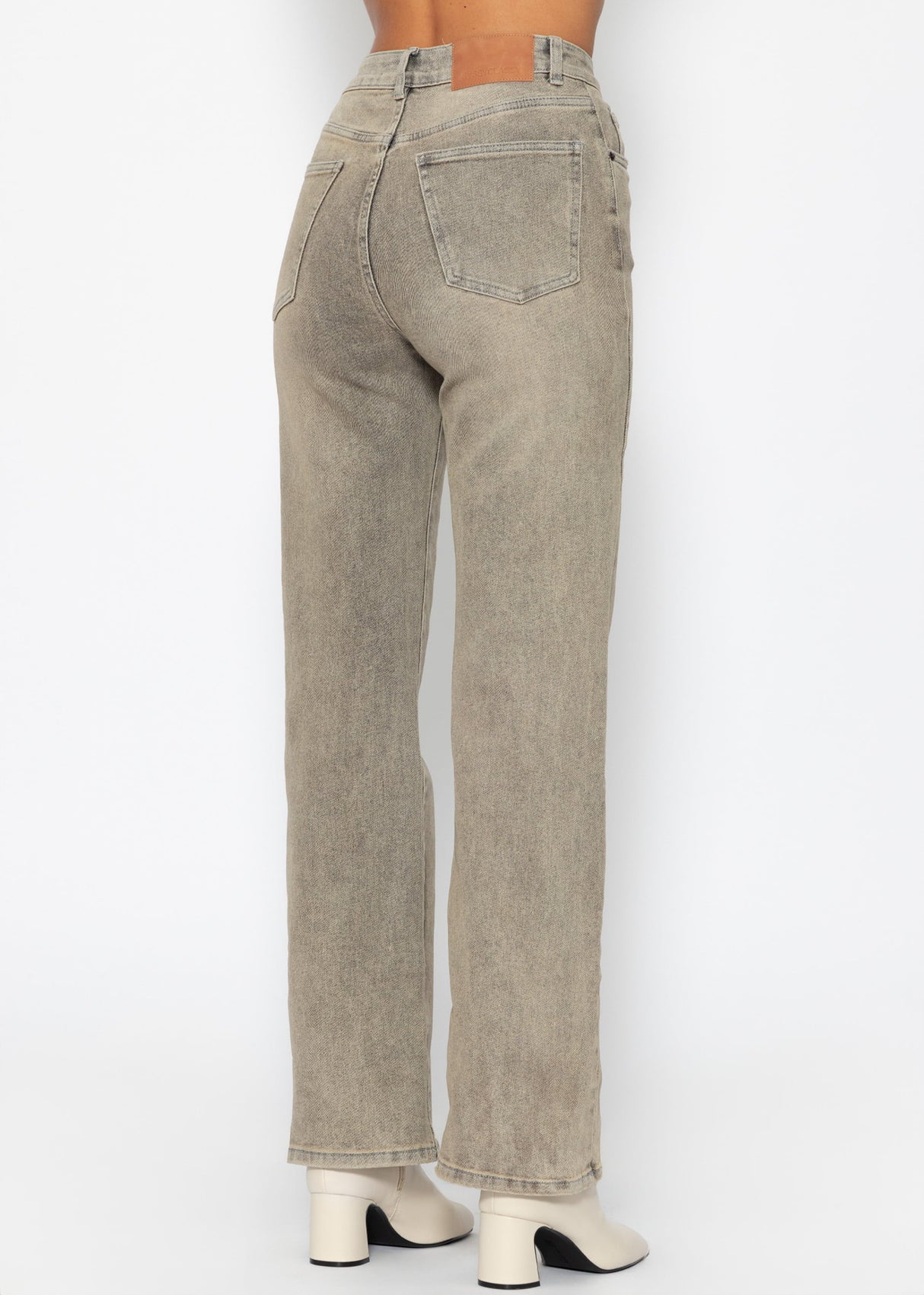 Straight-leg jeans - greige