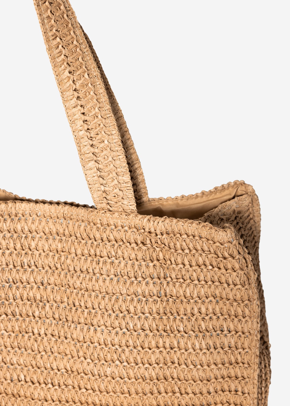 Beach bag made of bast - beige