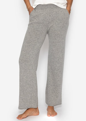 Cashmere knit trousers - light grey