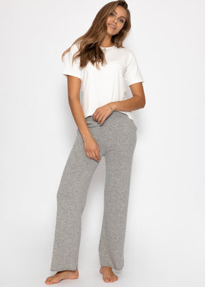 Cashmere knit trousers - light grey