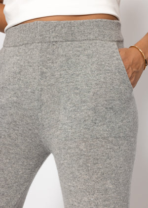 Cashmere knit trousers - light grey