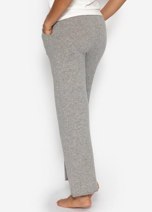 Cashmere knit trousers - light grey