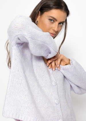 V-neck cardigan - lilac
