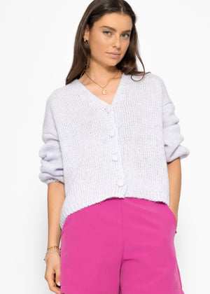 V-neck cardigan - lilac