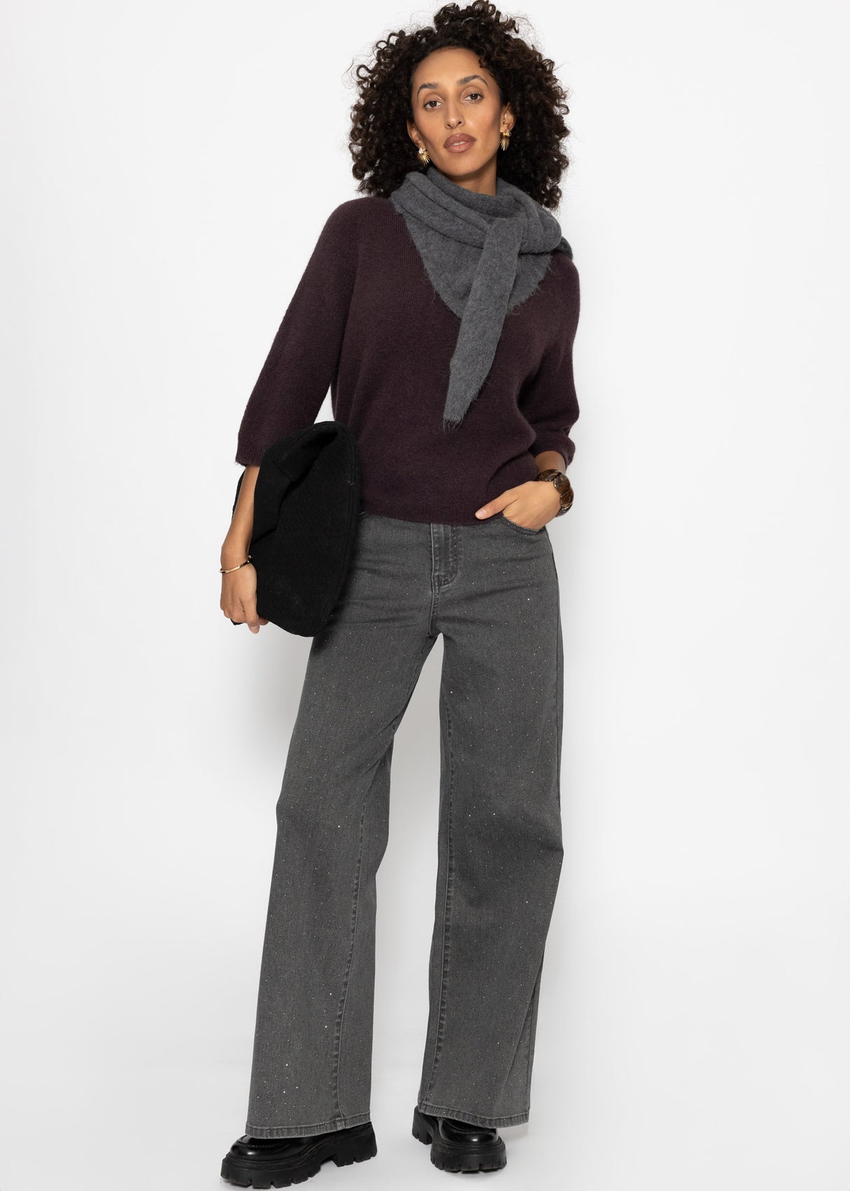 Knit top - dark brown