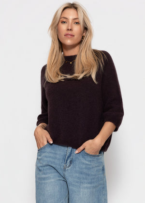 Knit top - dark brown