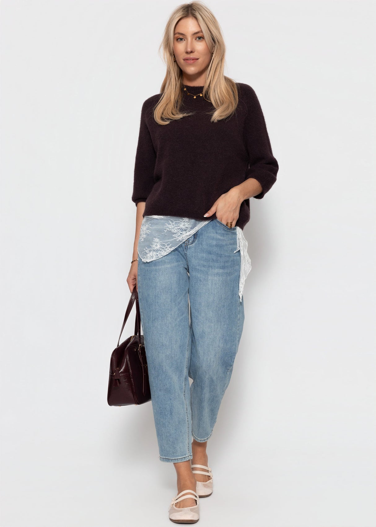 Knit top - dark brown