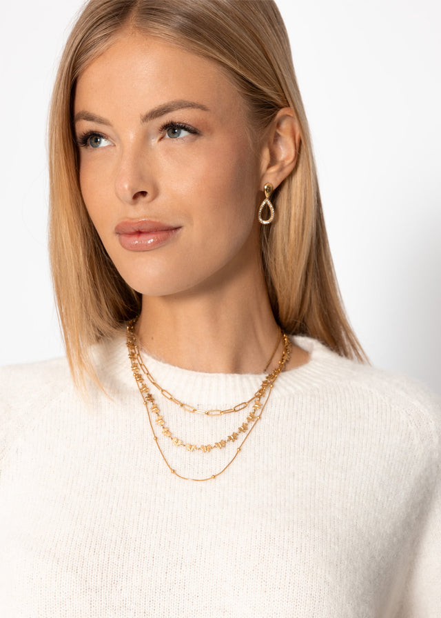 Knit top with alpaca - off-white