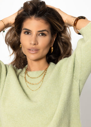 Knitted top - sage green