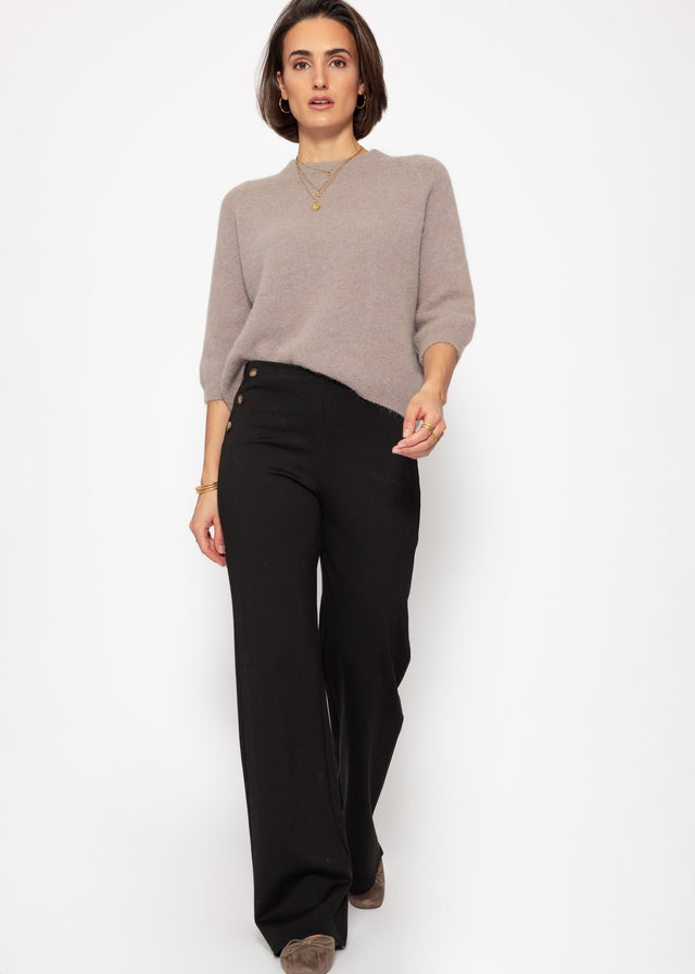 Knit top with alpaca - taupe