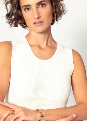 Knitted top - off-white
