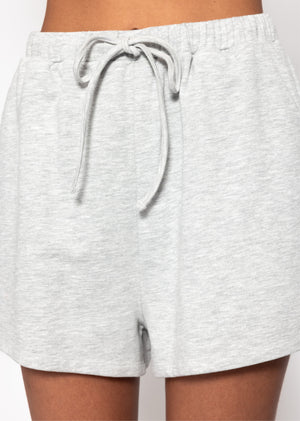 Sweatshorts aus French Terry - hellgrau