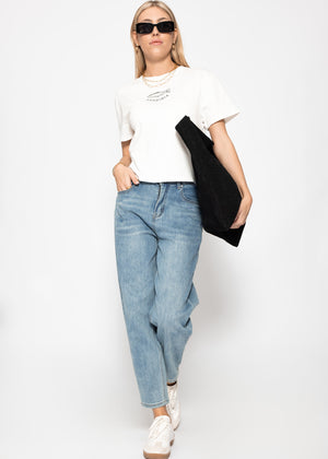 T-Shirt mit Sardinia Print - offwhite