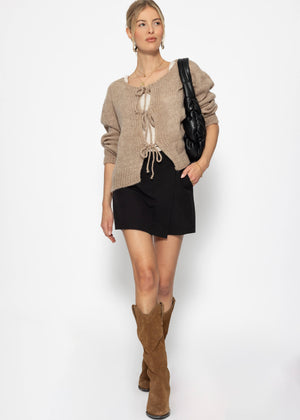 Tank Top mit Ausschnitt - beige