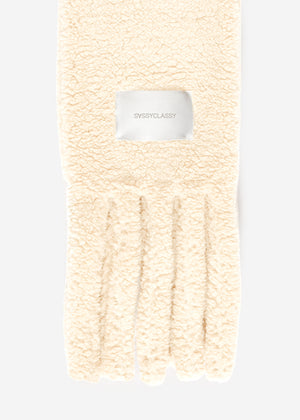 Teddy scarf - off-white