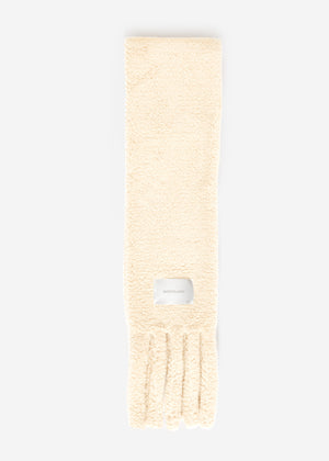 Teddy scarf - off-white