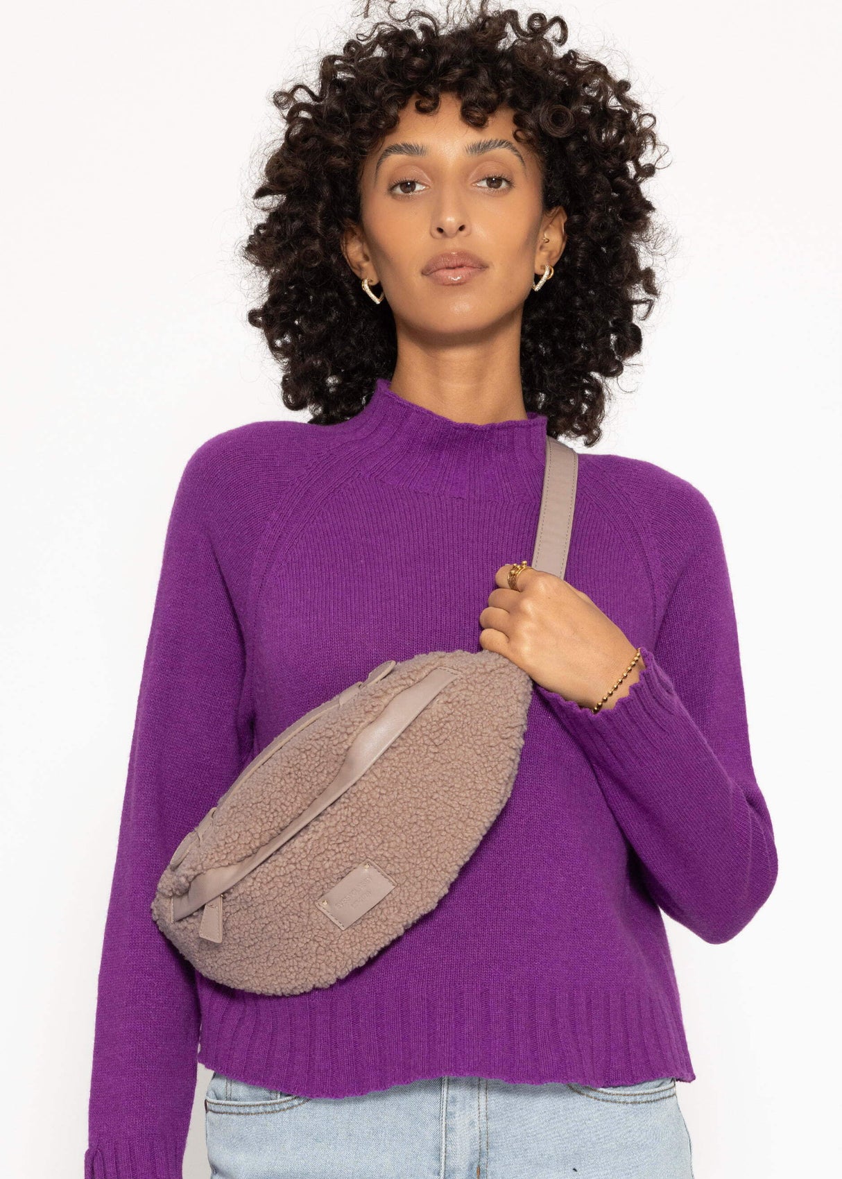 Teddy shoulder bag - beige