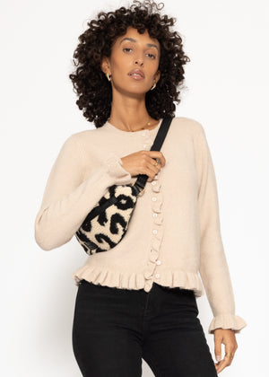 Teddy Umhängetasche mit Leoprint - beige
