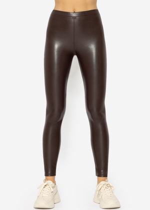 Thermo Leggings - dunkelbraun