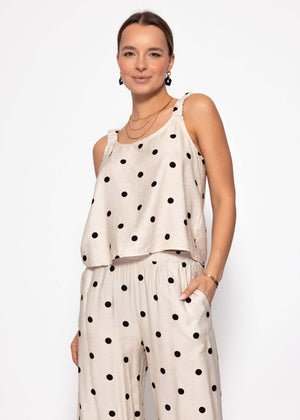 Top with gathered straps and points - OffWhite