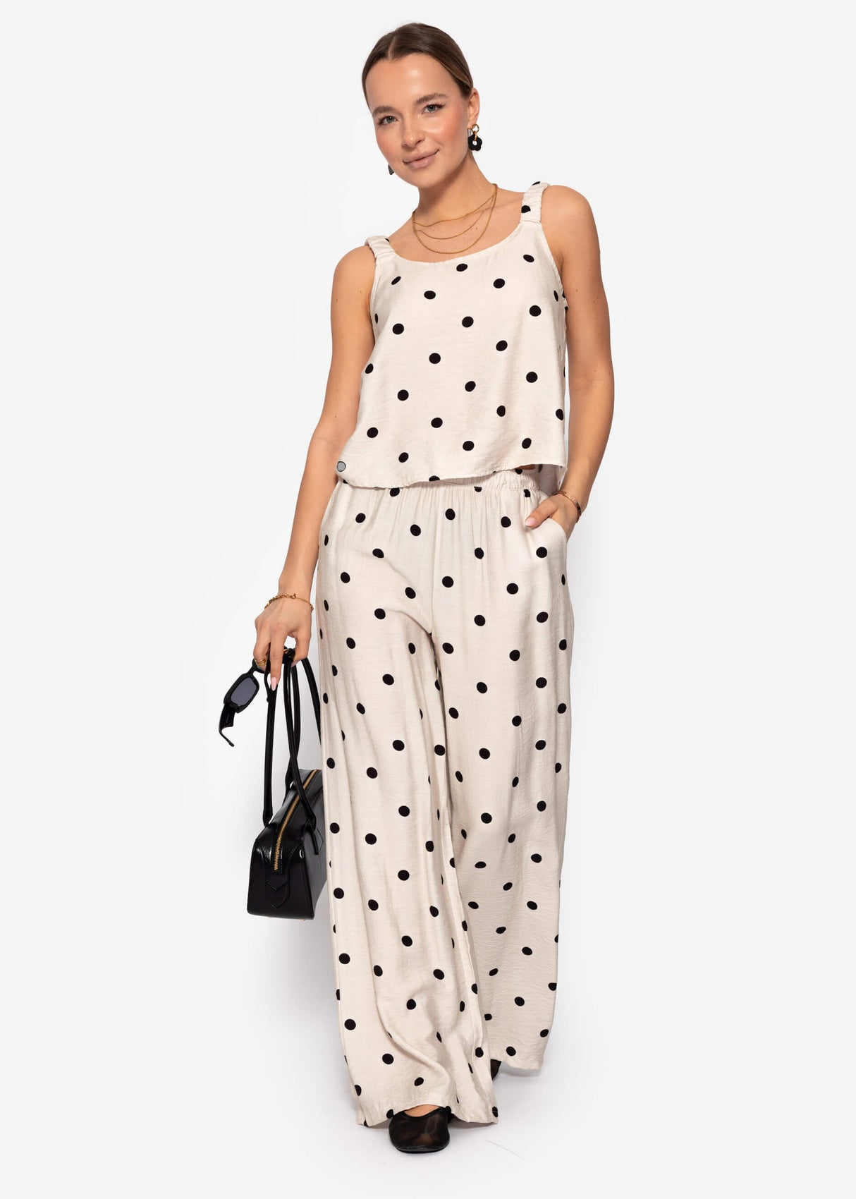 Top with gathered straps and points - OffWhite